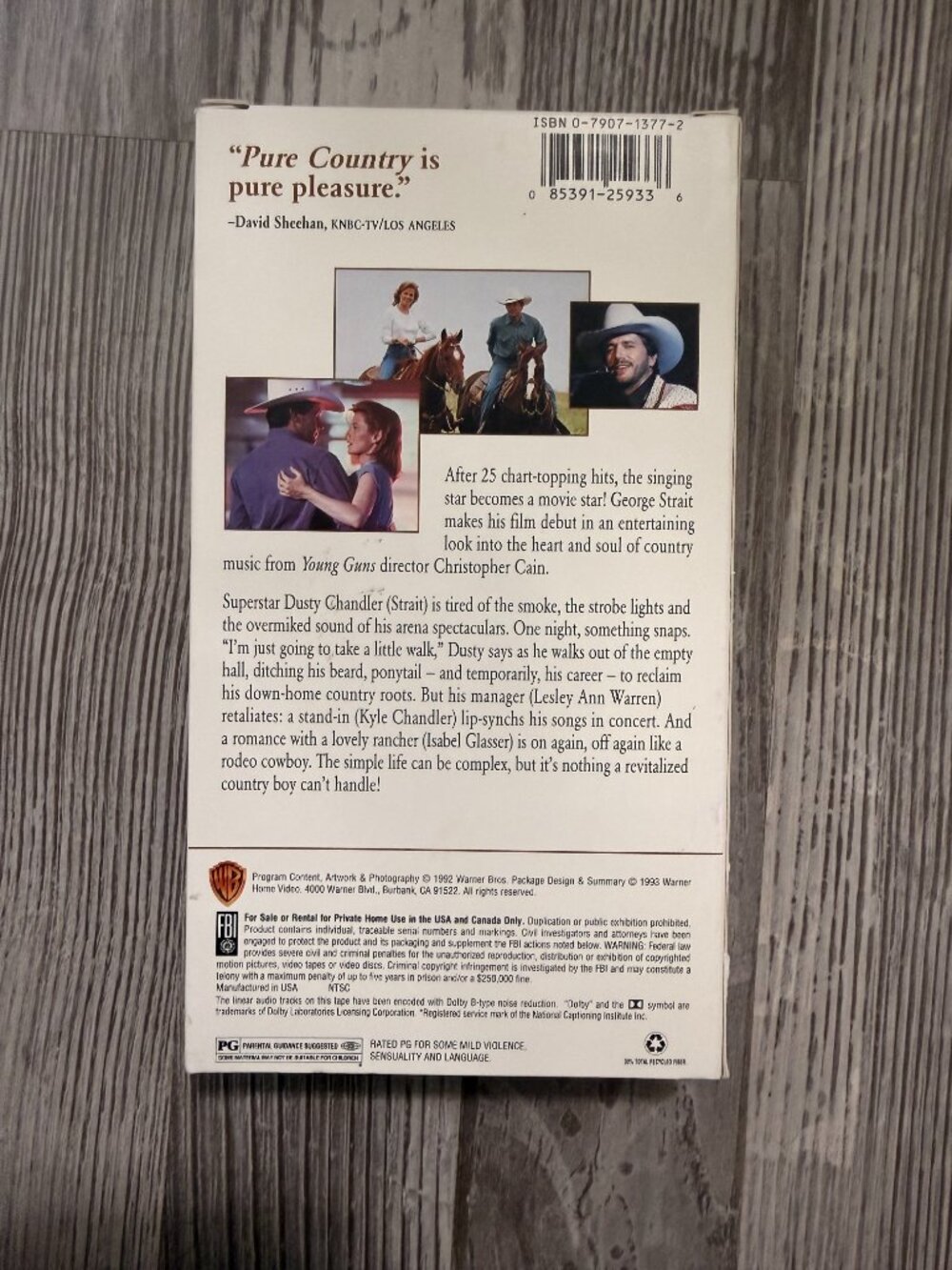 Pure Country VHS | George Strait | Warner Bros 1993 | Vintage Country Music - Picture 3 of 4